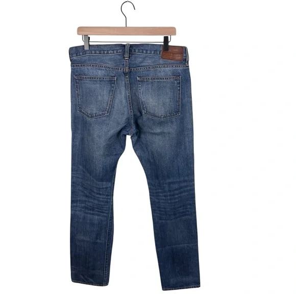 J. Crew Men's 484 Jeans Size W34 L34 Japanese Kaihara Denim 100% Cotton C9071 - Picture 2 of 11